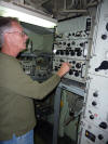 Robert looking at some of the ship's original equipment